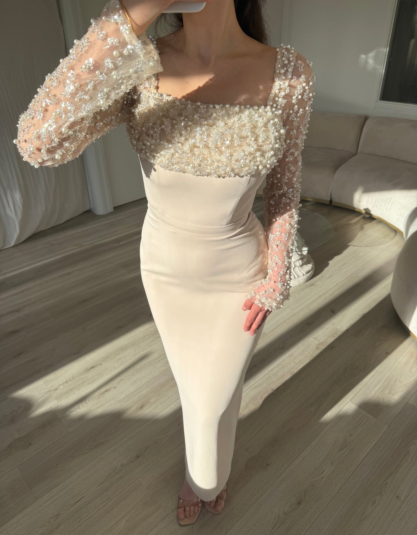 The Zahira dress beige