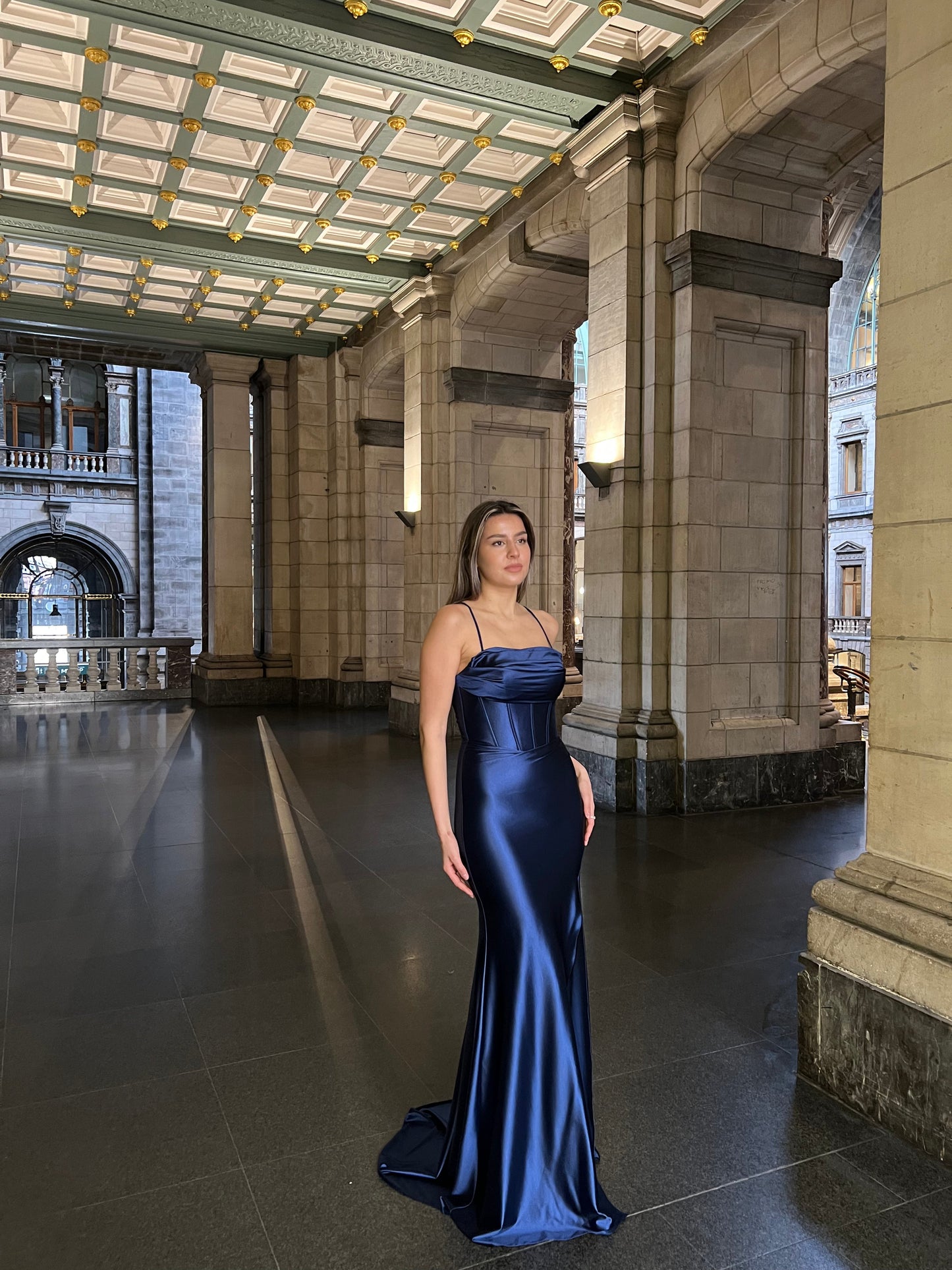 The Indy dress blue