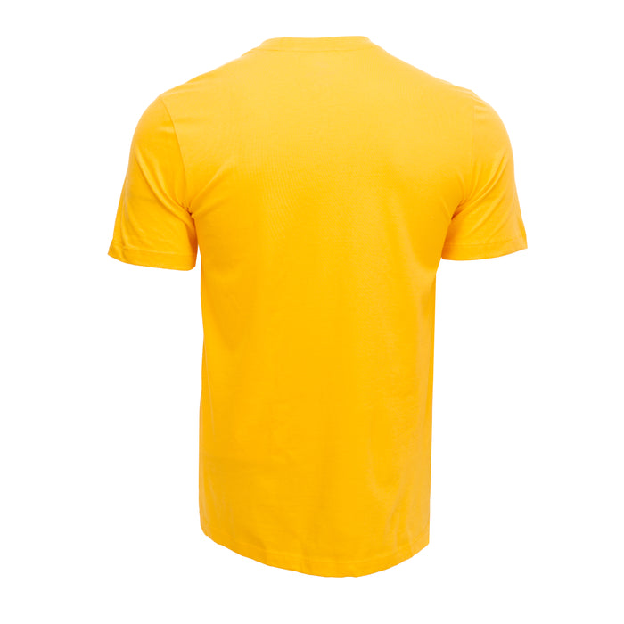 Men's yellow athletic T-shirt, crew neck, short sleeves