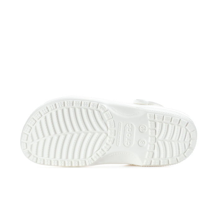 White men’s classic clog with textured outsole tread and side venting