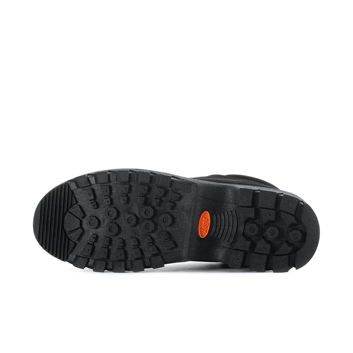 Men's black rubber outsole with deep tread pattern for grip