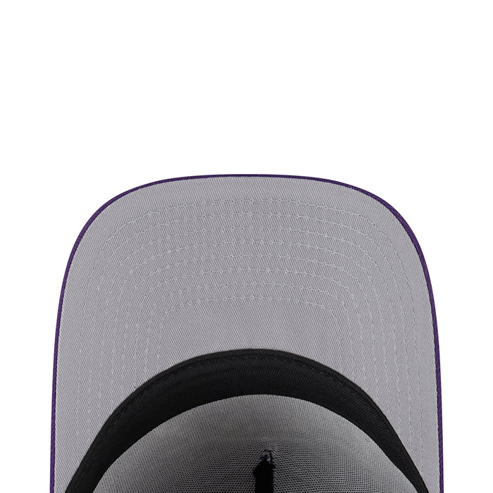 Youth A-Frame cap brim interior with black sweatband and light lining