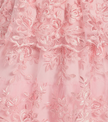 Andrea Corset Floral Embroidered A-Line Party Dress