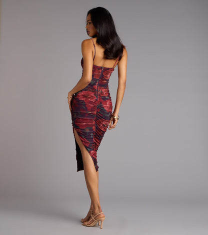 Wildflower Nights Mesh Midi Dress