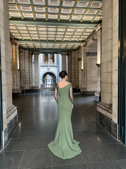 The Luna dress green
