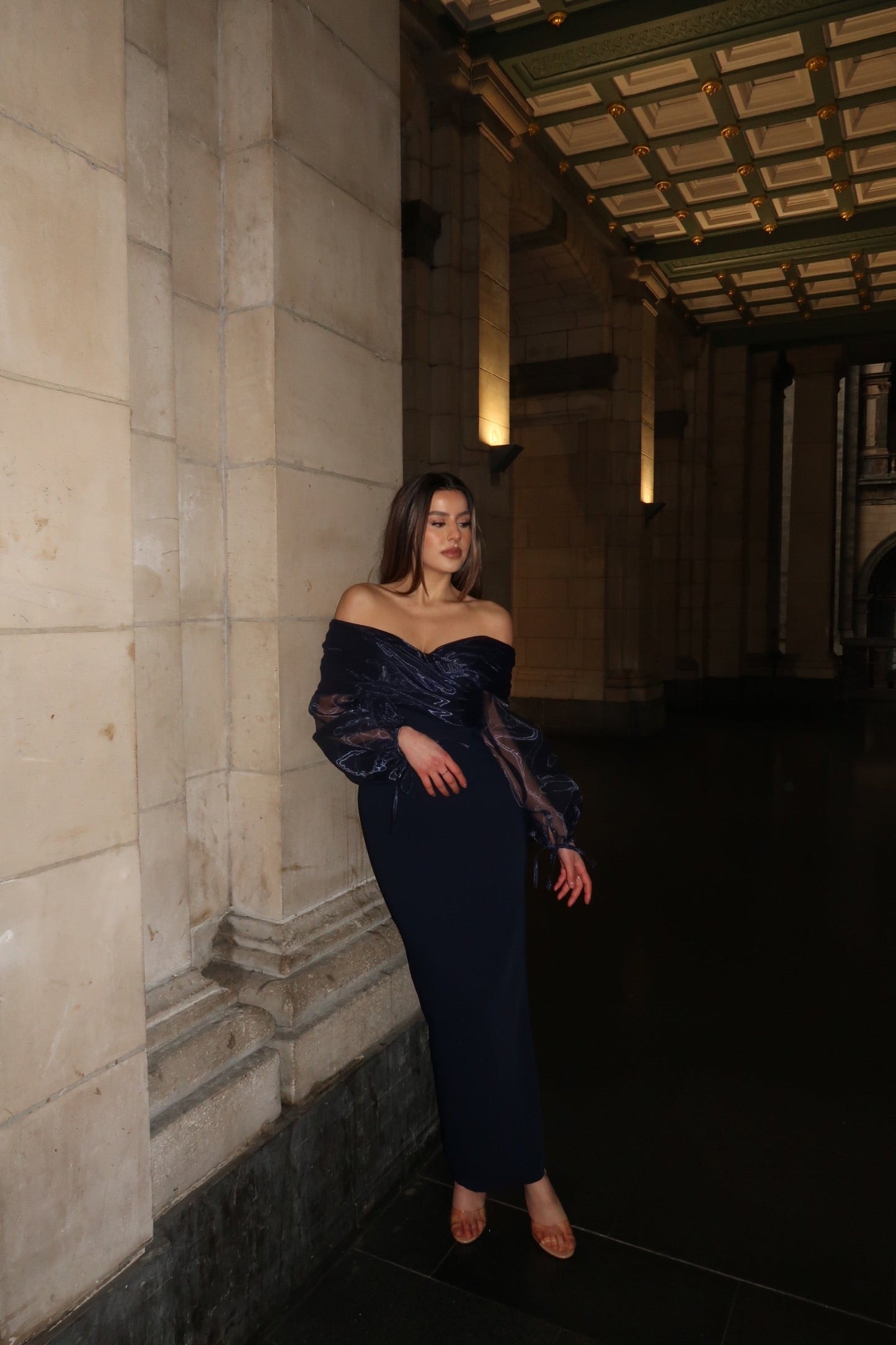 The Lena dress navy blue