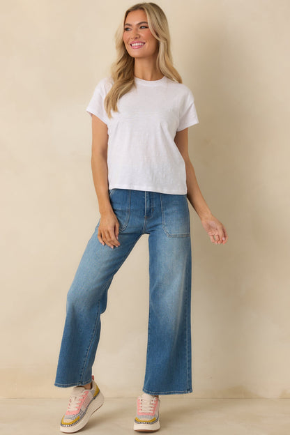 Z Supply White Cotton Foundation Premium Slub Tee