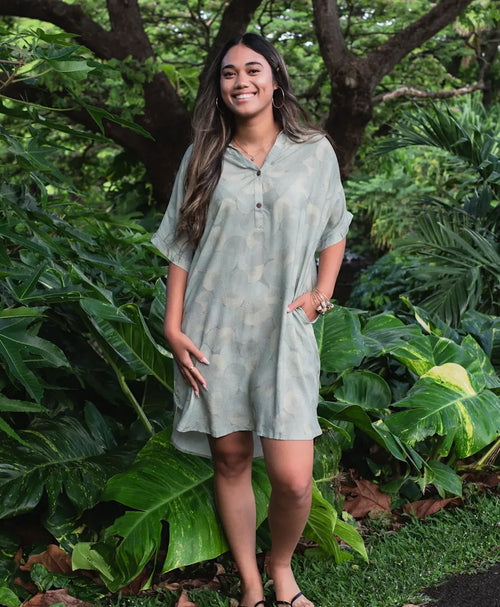 Opihi Malie Dress Limu Green