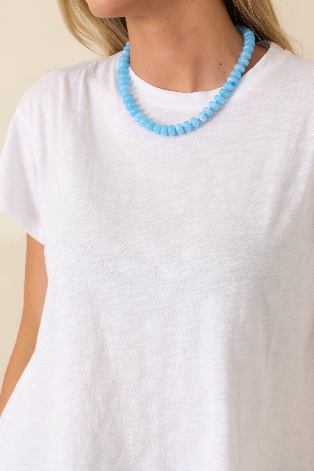 Purely Essential White Modal Blend Crewneck Tee