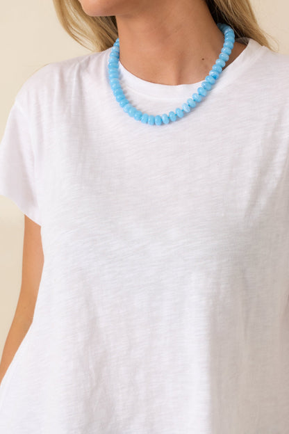 Purely Essential White Modal Blend Crewneck Tee
