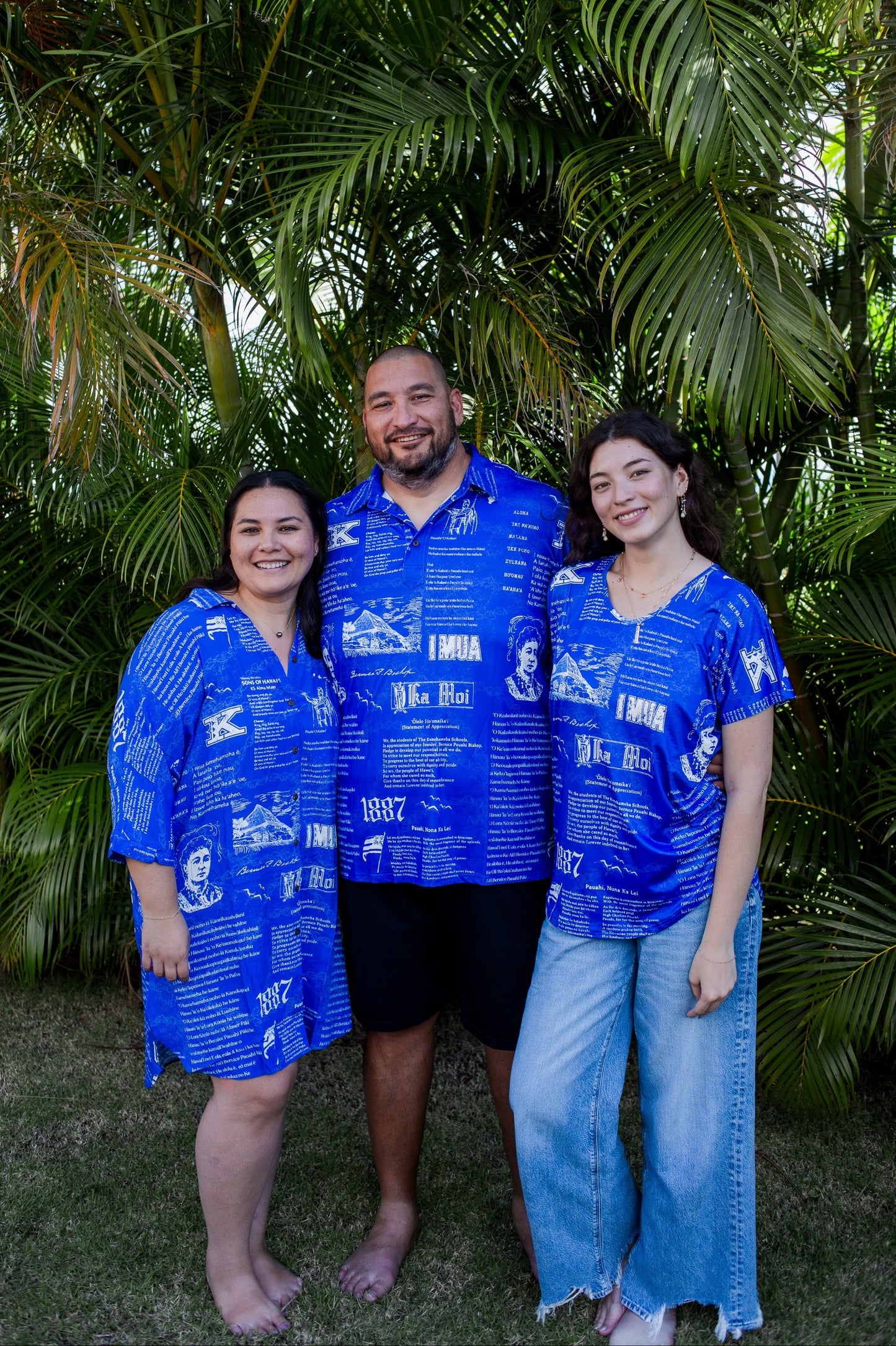 1887 Kamehameha Wahine Dolman Royal Blue