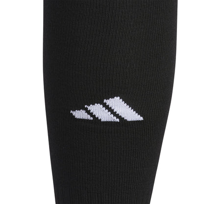2-pack black crew sock with small white logo embroidery near the ankle