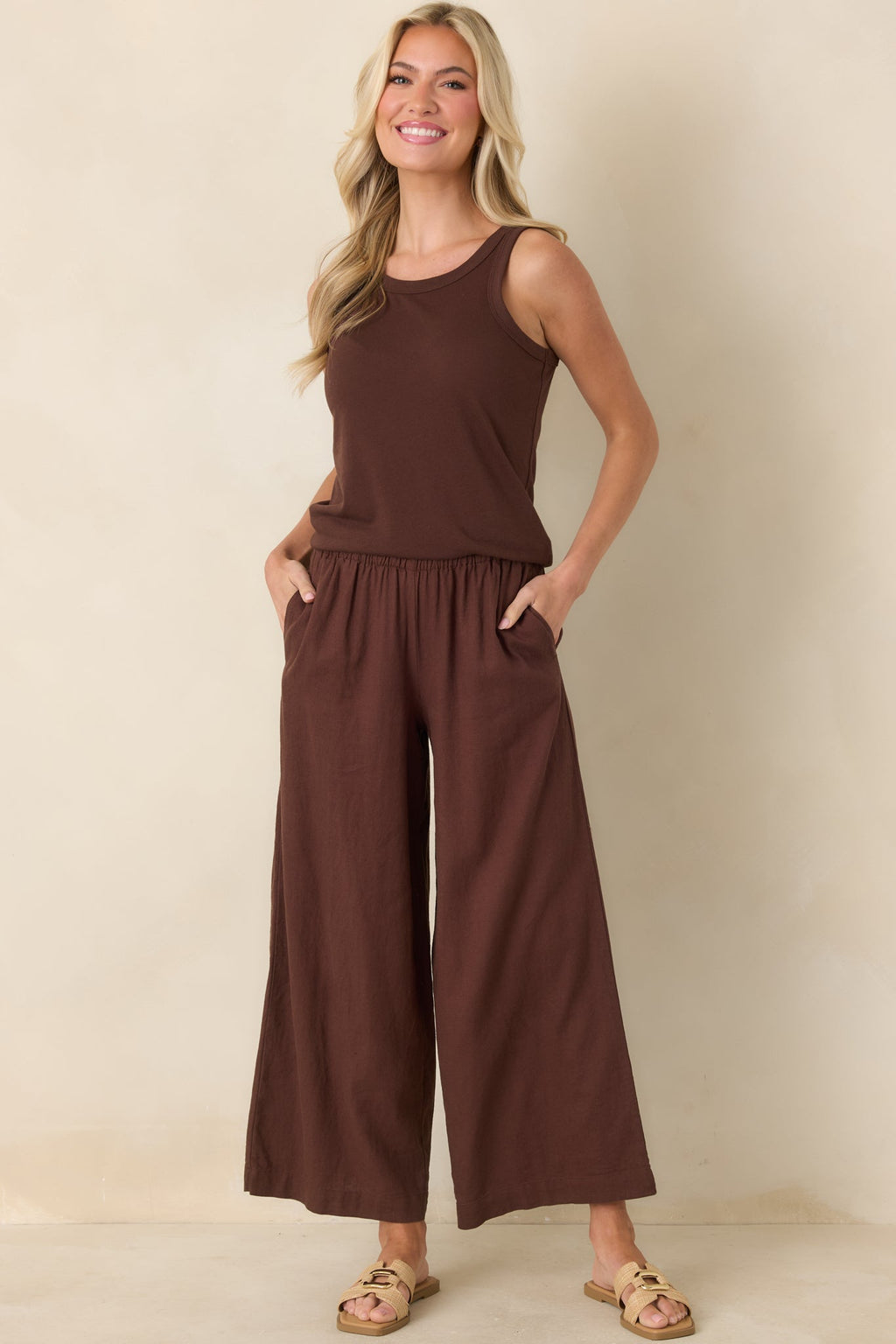 Z Supply Chocolate Brown Scout Linen Pants