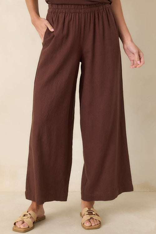 Z Supply Chocolate Brown Scout Linen Pants