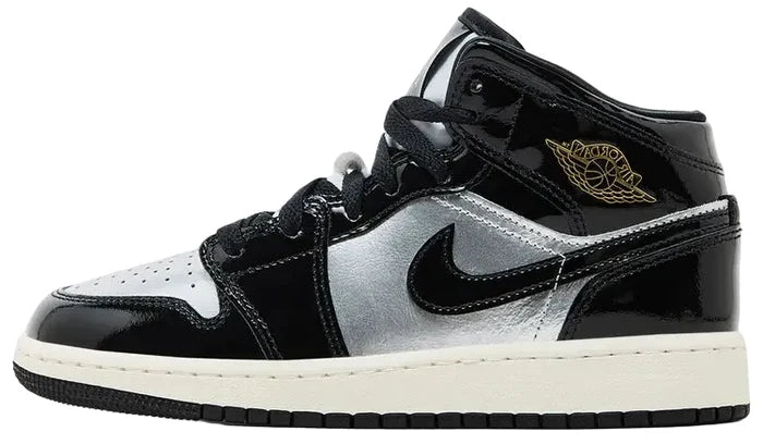 2024 Jordan 1 Mid SE "Black Metallic Silver Sail Metallic Gold"