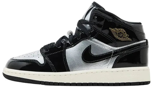 2024 Jordan 1 Mid SE "Black Metallic Silver Sail Metallic Gold"