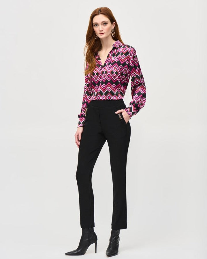 Joseph Ribkoff Bonded Silky Knit Straight Pull-On Pants