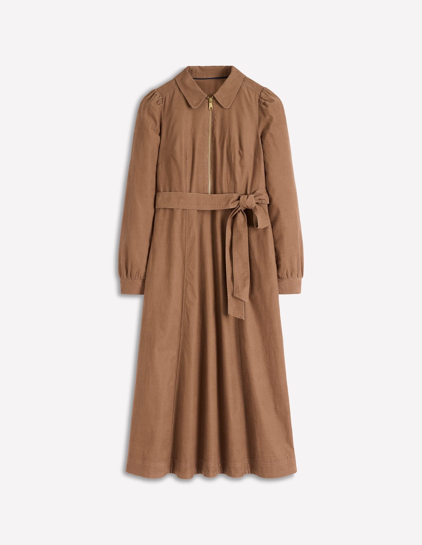 Adelaide Zip Cord Midi Dress-Latte