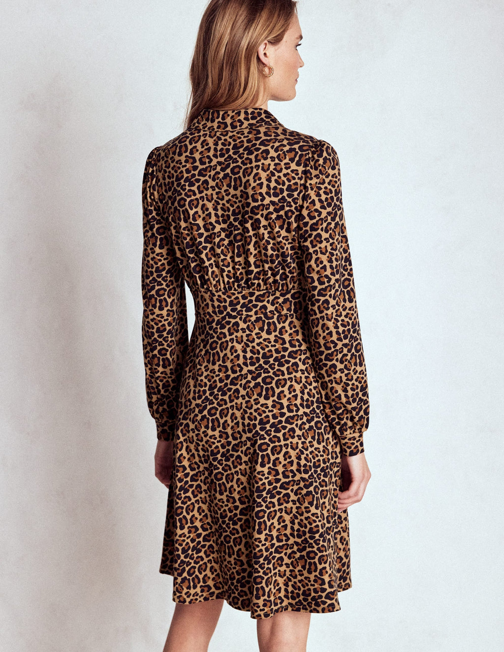 Orla Short Jersey Shirt Dress-Cheetah Pop