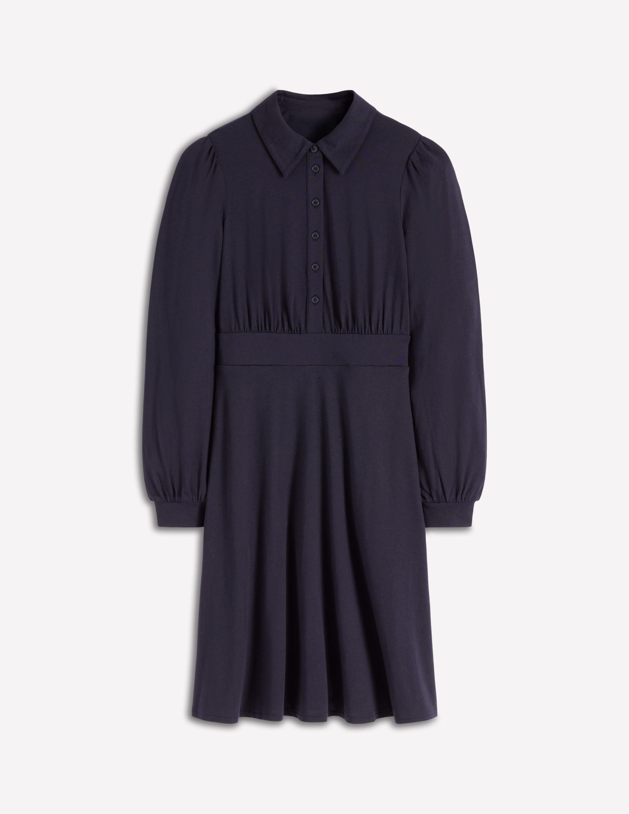 Orla Short Jersey Shirt Dress-Navy