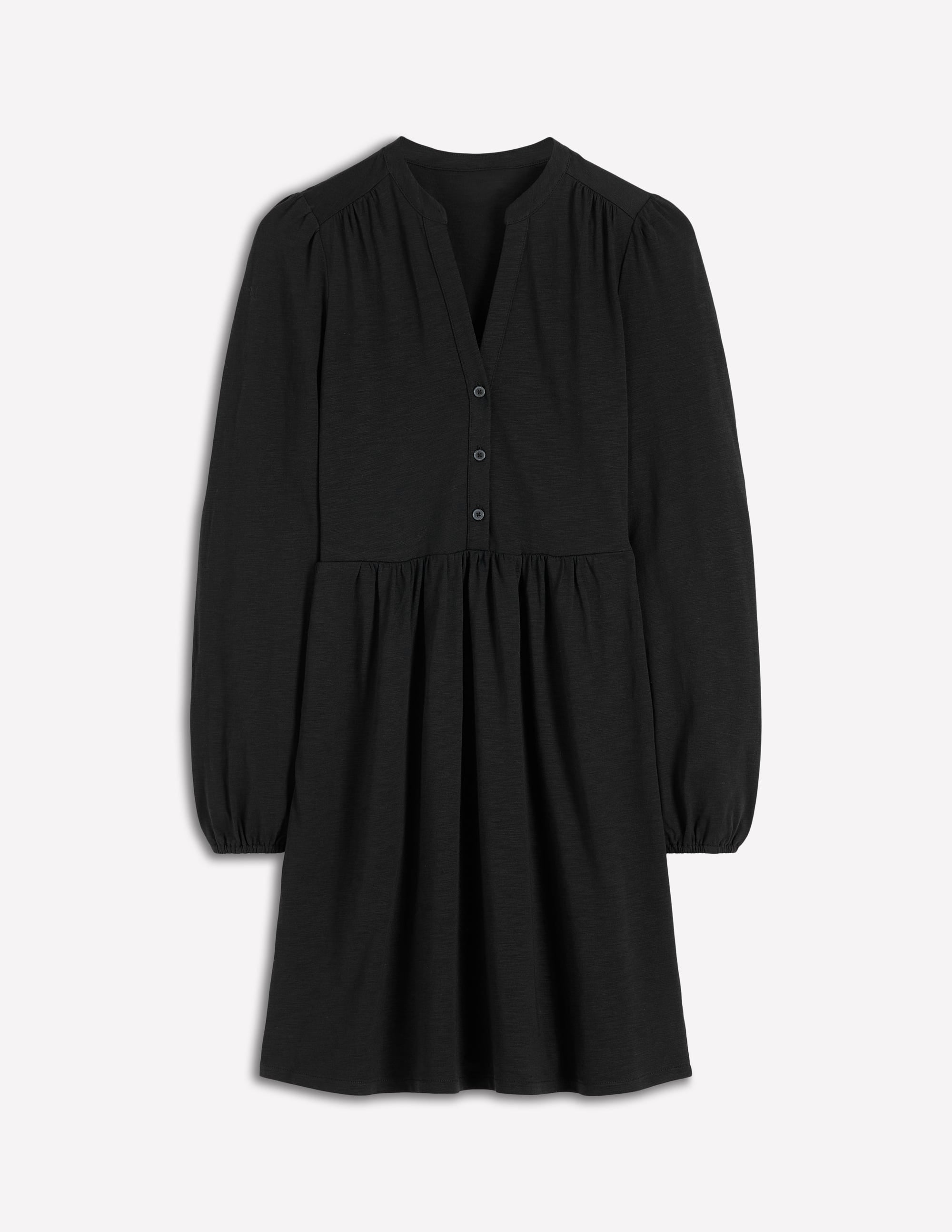 Amy Short Jersey Dress-Black