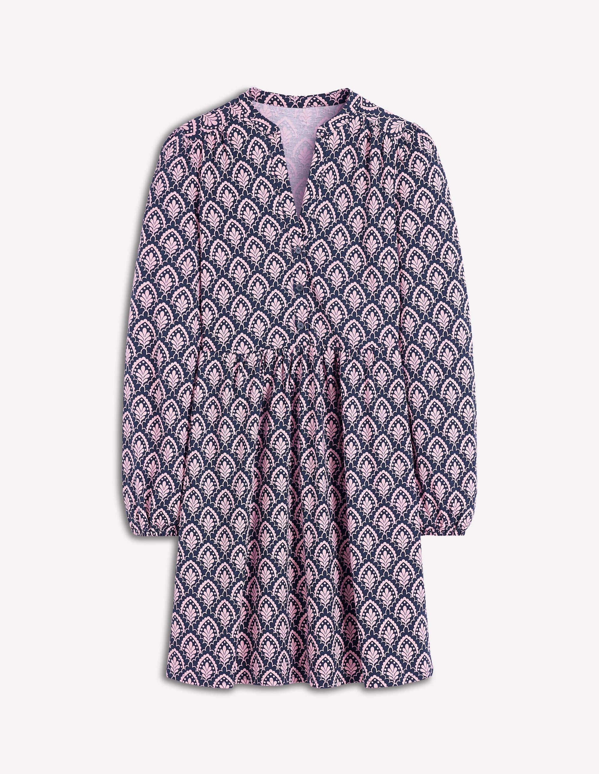 Amy Short Jersey Dress-Navy, Petal Terrace