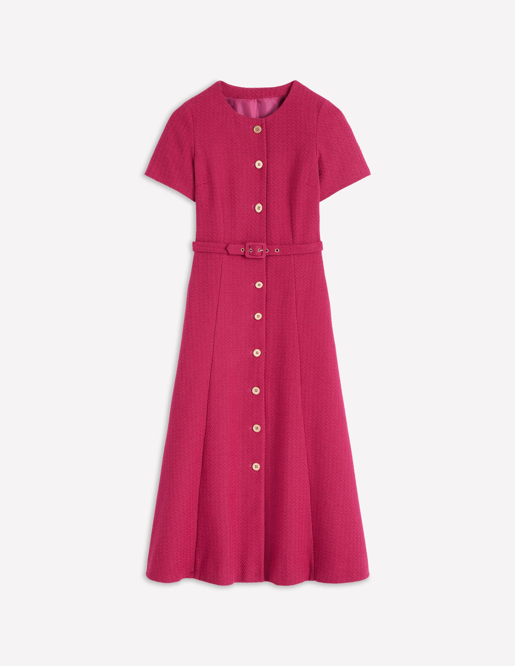 Charlotte Cotton Midi Dress-Bright Cherry