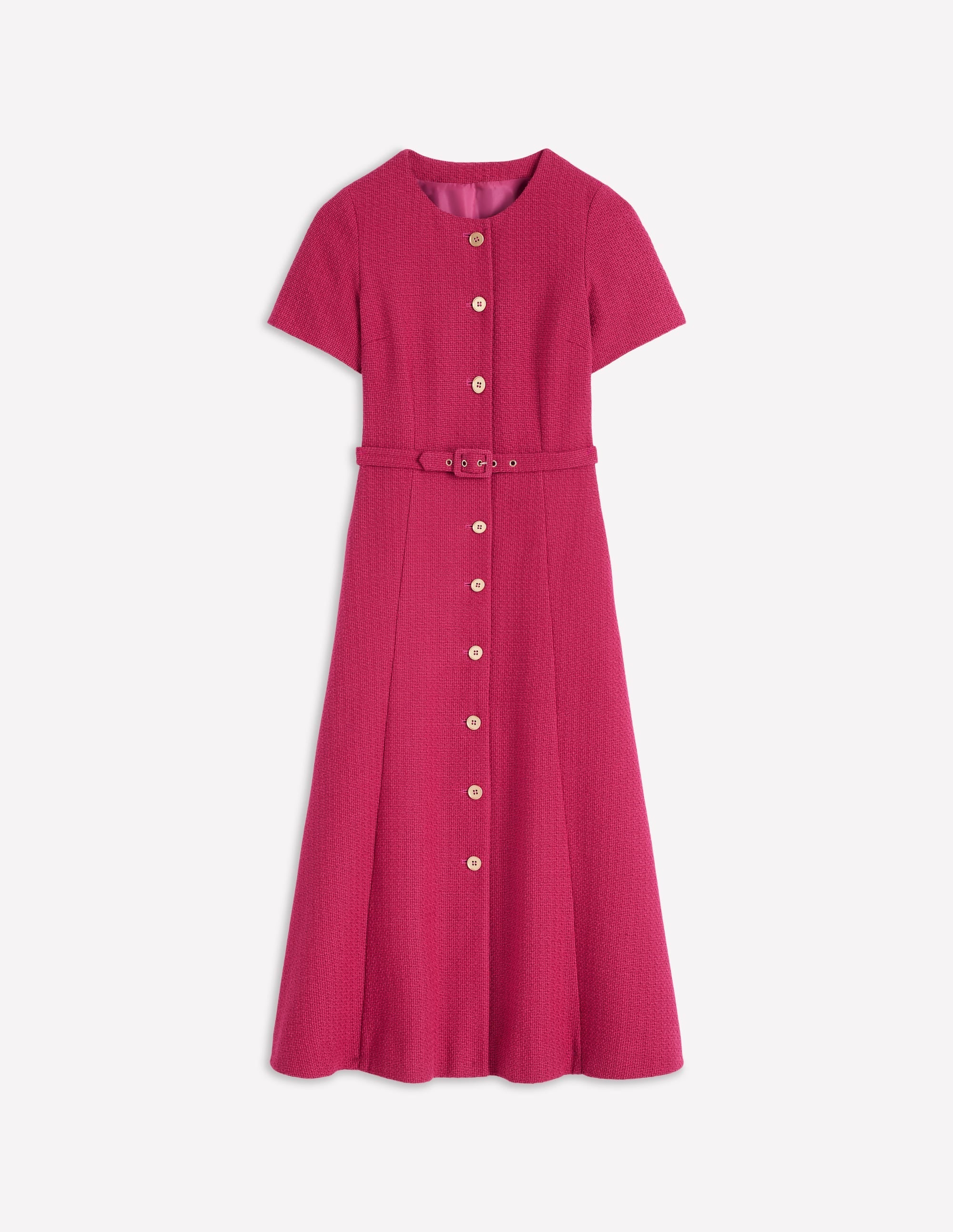 Charlotte Cotton Midi Dress-Bright Cherry