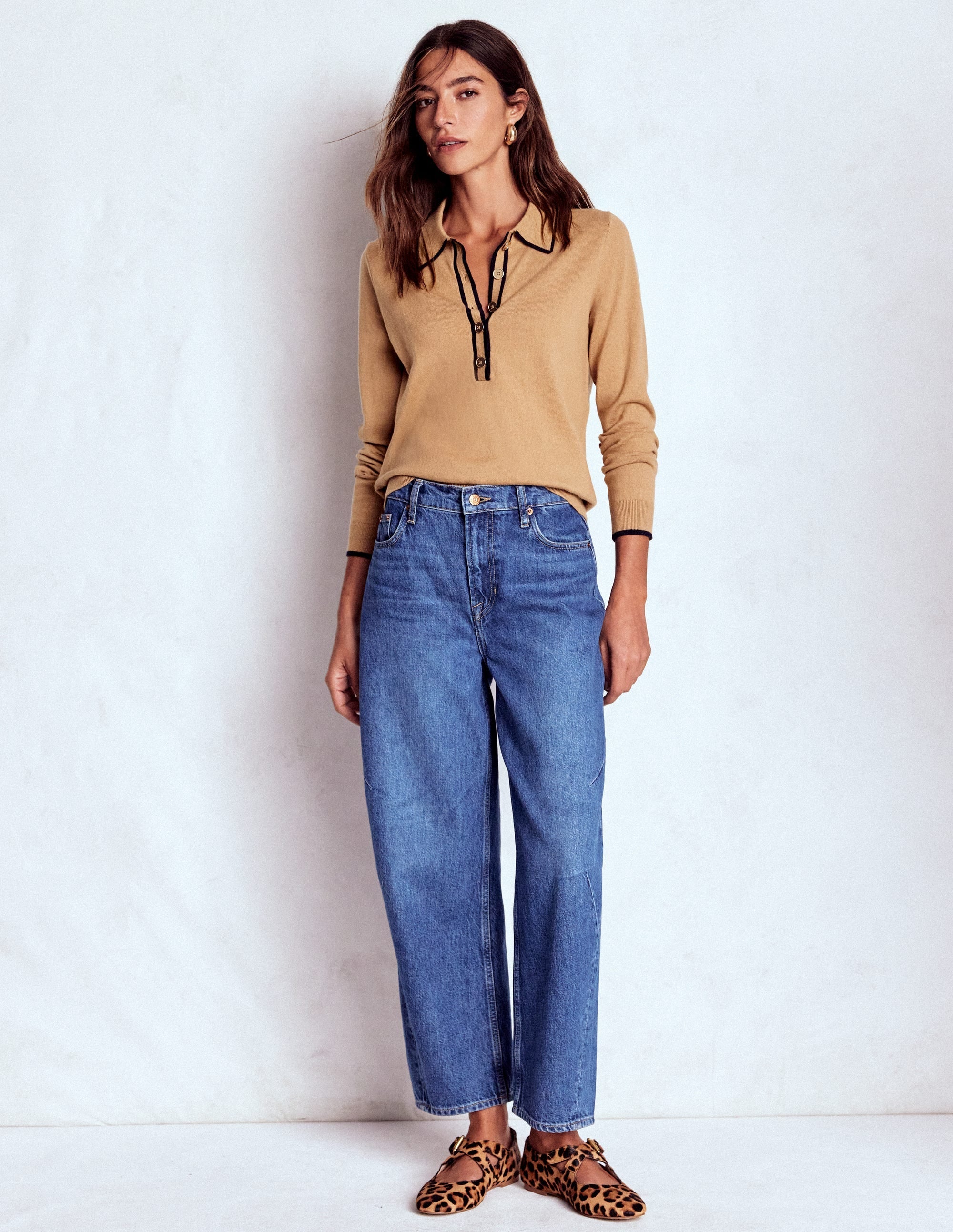 Liz Henley Sweater-Fall Leaf Brown