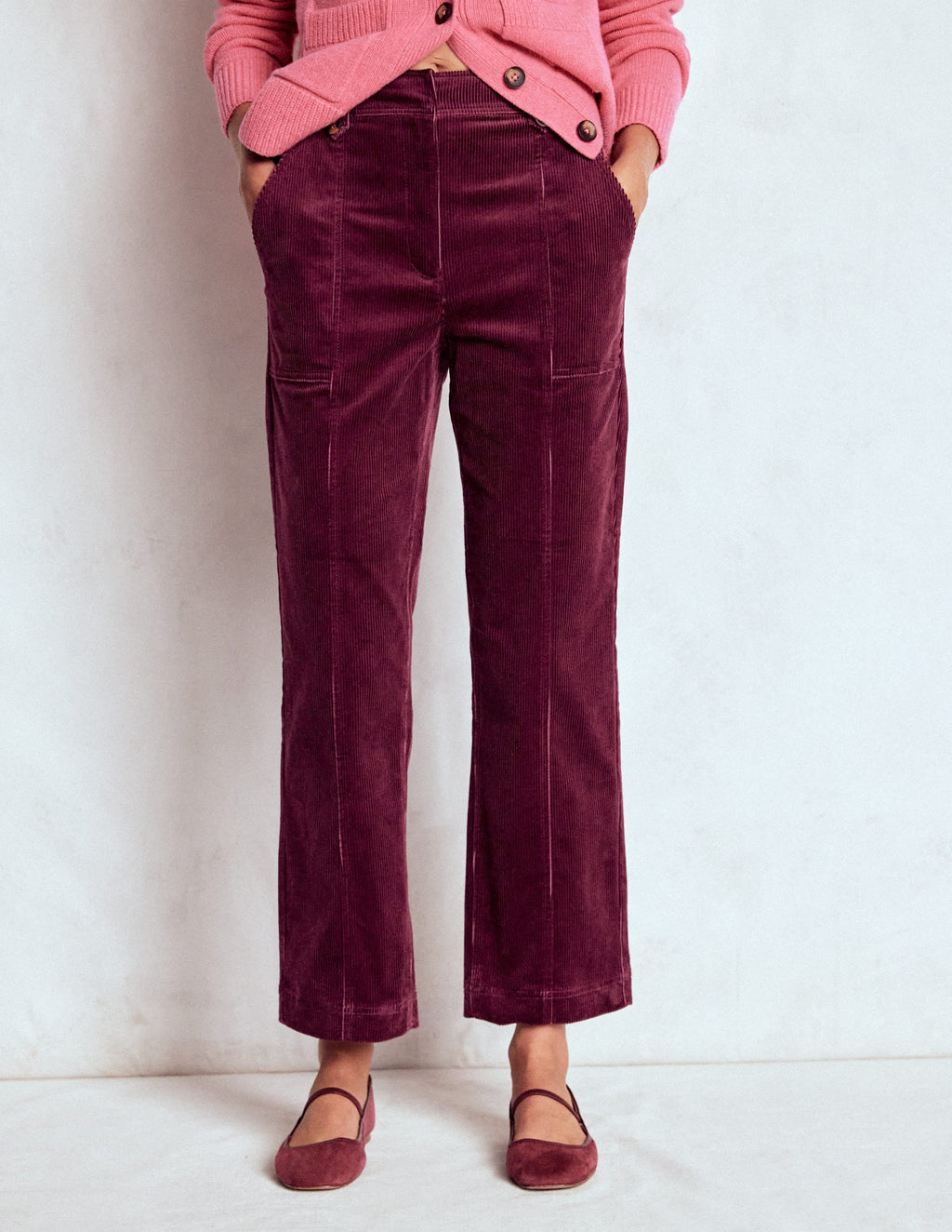 Pimlico Cord Pants-Deep Wisteria