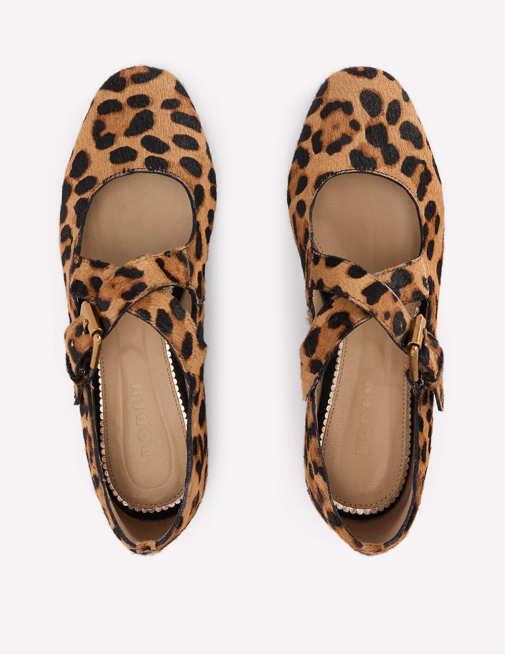 Cross Strap Mary Jane-Classic Leopard