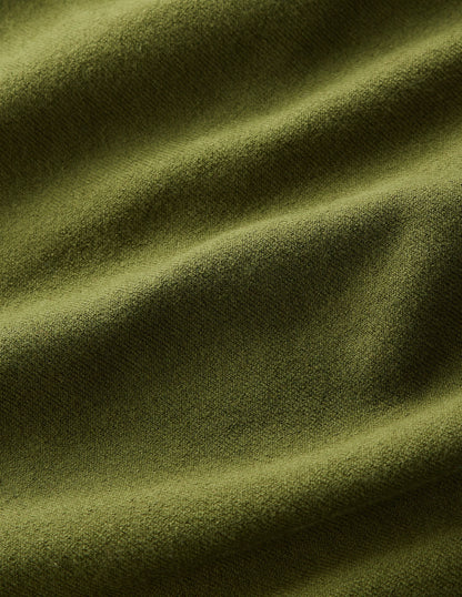 Camilla Cotton Crew Jumper-Forest Green