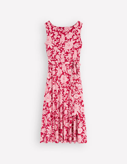 Tamsin Jersey Midi Dress-Spicy Red, Tigers Paradise