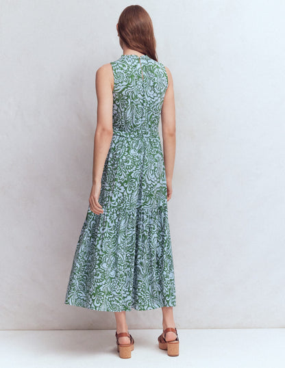 Camalie Jersey Maxi Dress-Green, Elaborate Gardenia