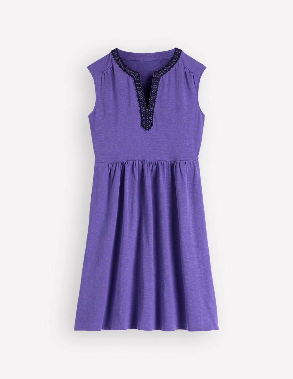May Embroidered Short Dress-Han Purple