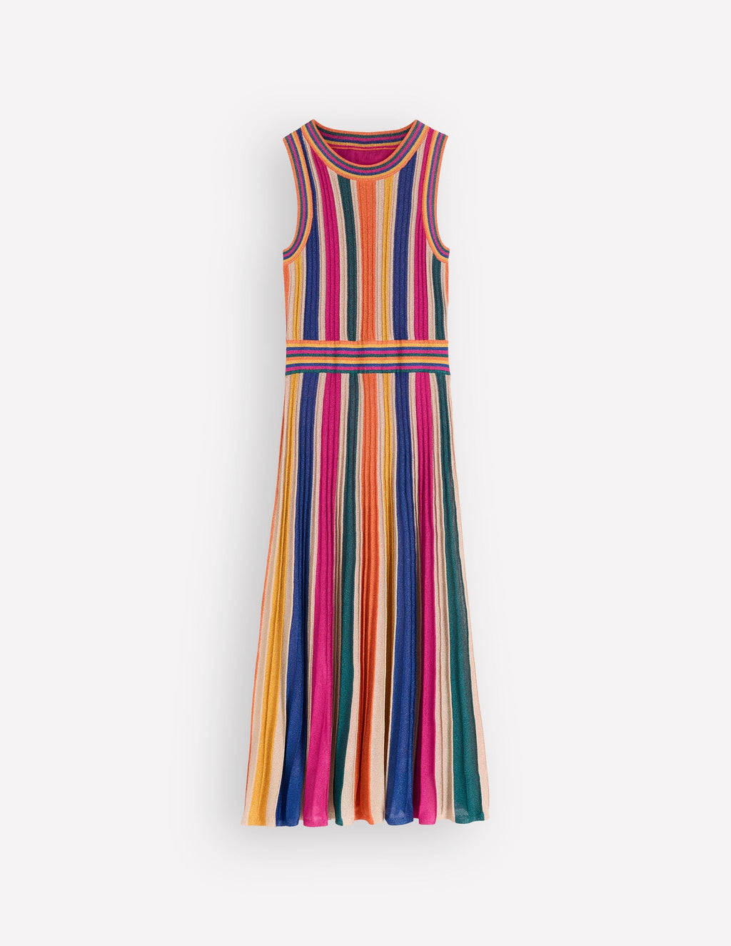 Metallic Multi Stripe Dress-Metallic Multi Stripe