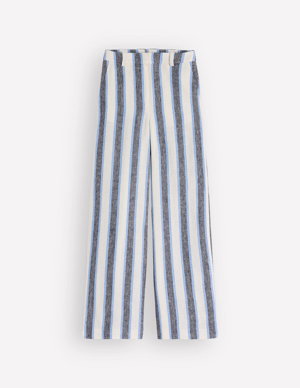 Belgravia Linen Pants-Blue and White Stripe
