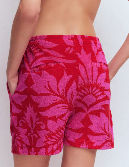 Islington Towelling Shorts-Salsa, Floral