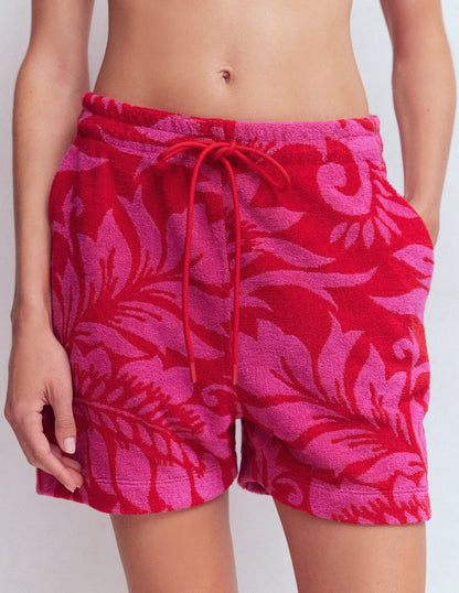 Islington Towelling Shorts-Salsa, Floral