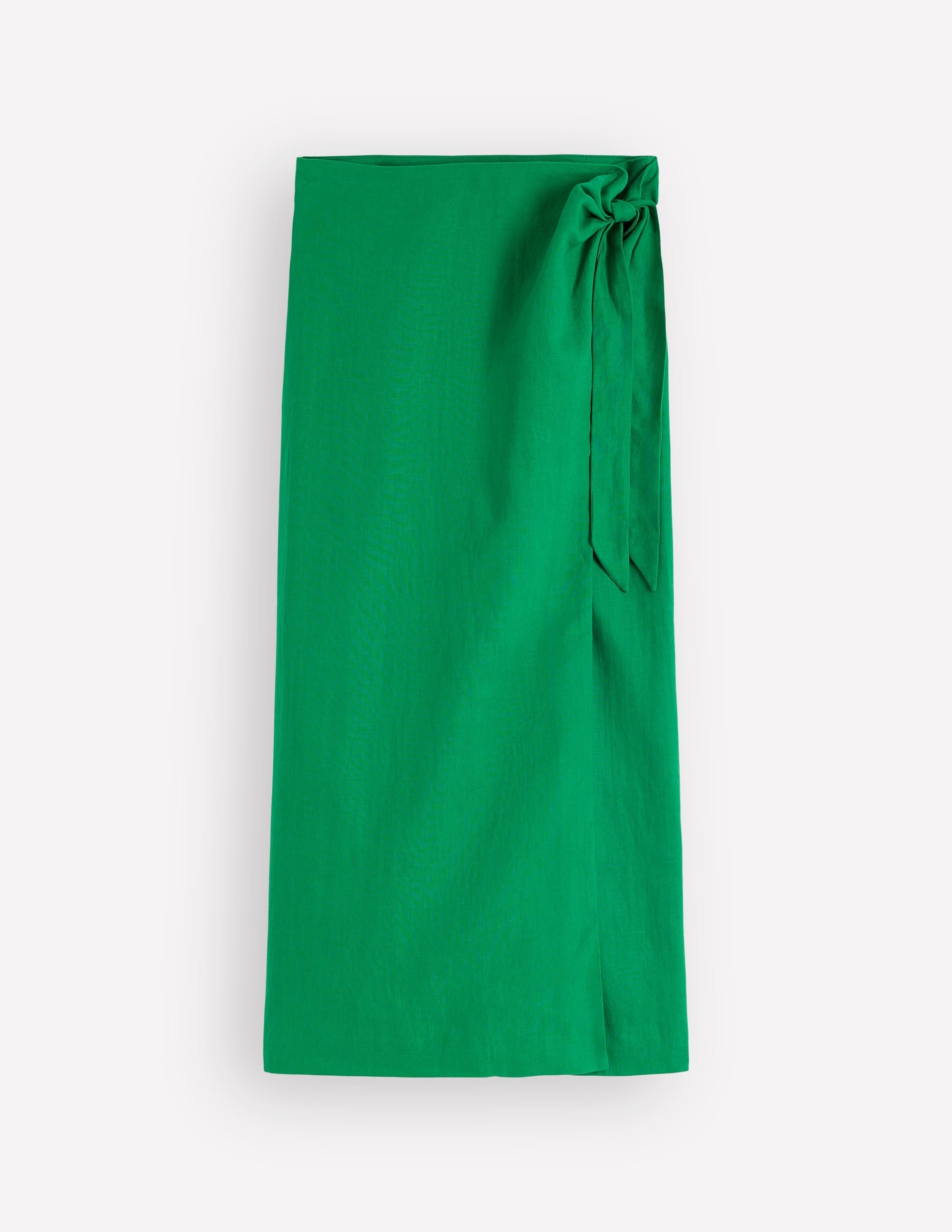 Dimitra Linen Column Skirt-Rich Emerald
