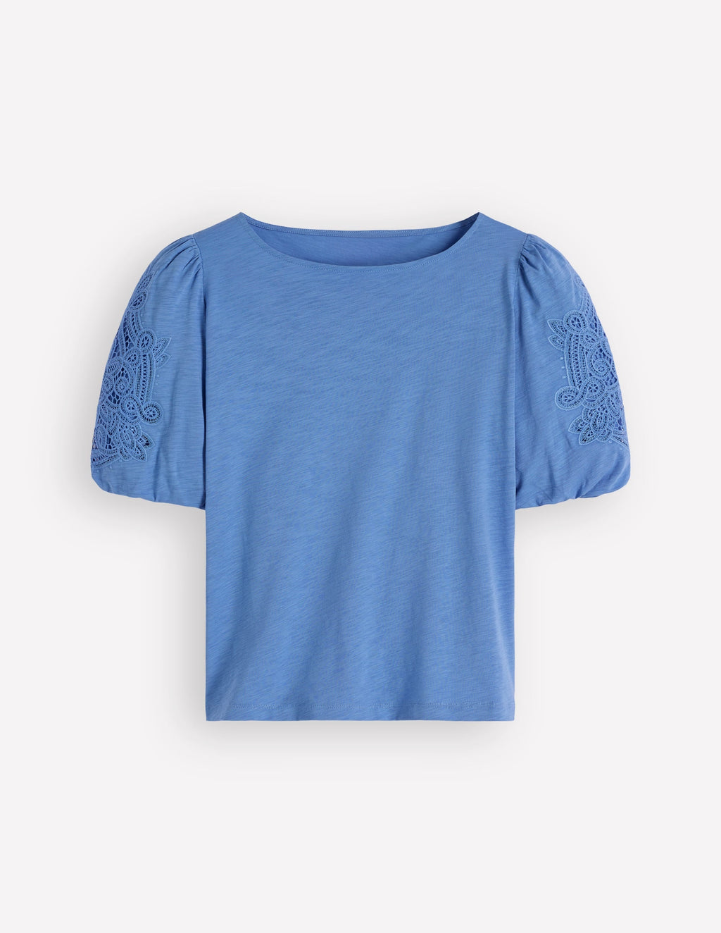 Tape Lace T-shirt-Forget Me Not Blue