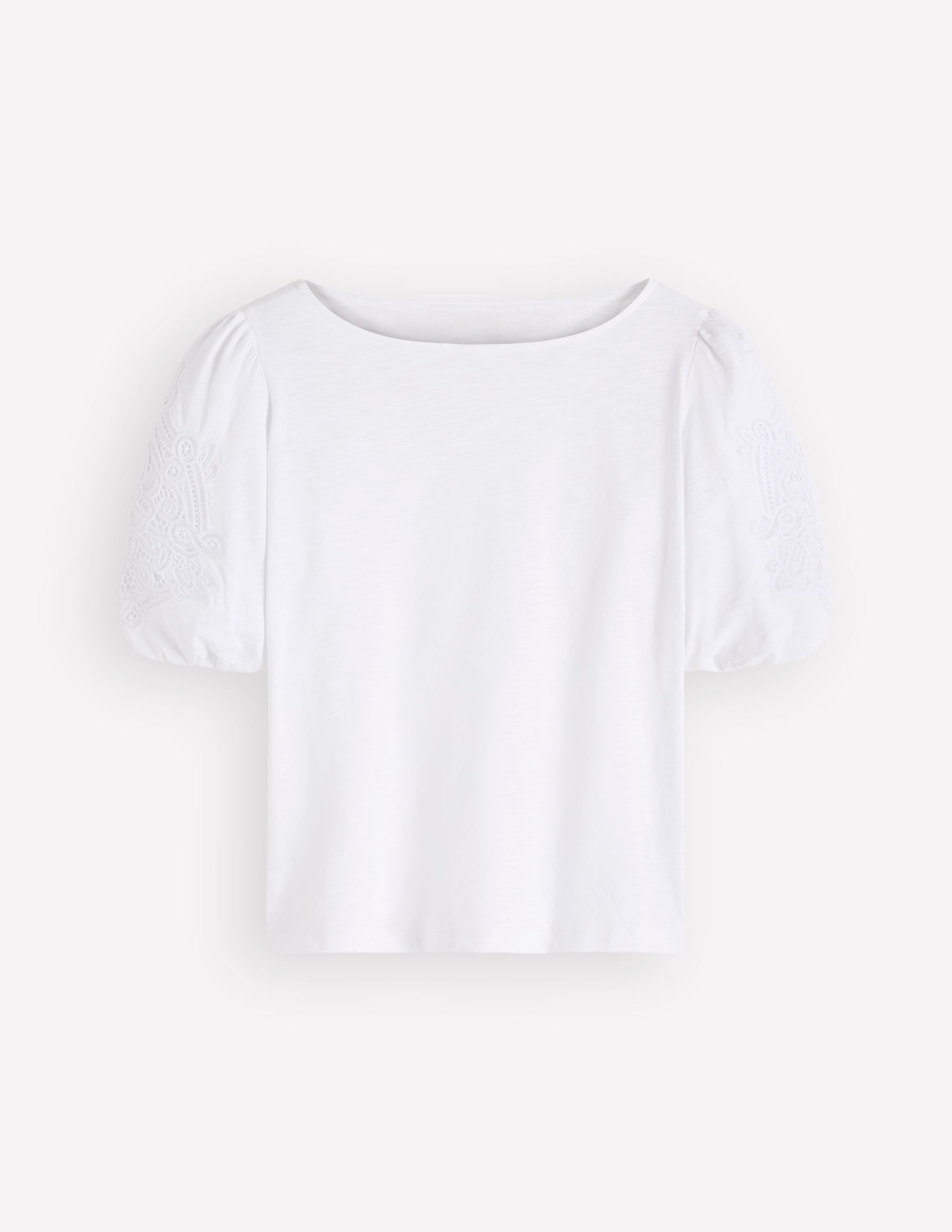 Tape Lace T-shirt-White