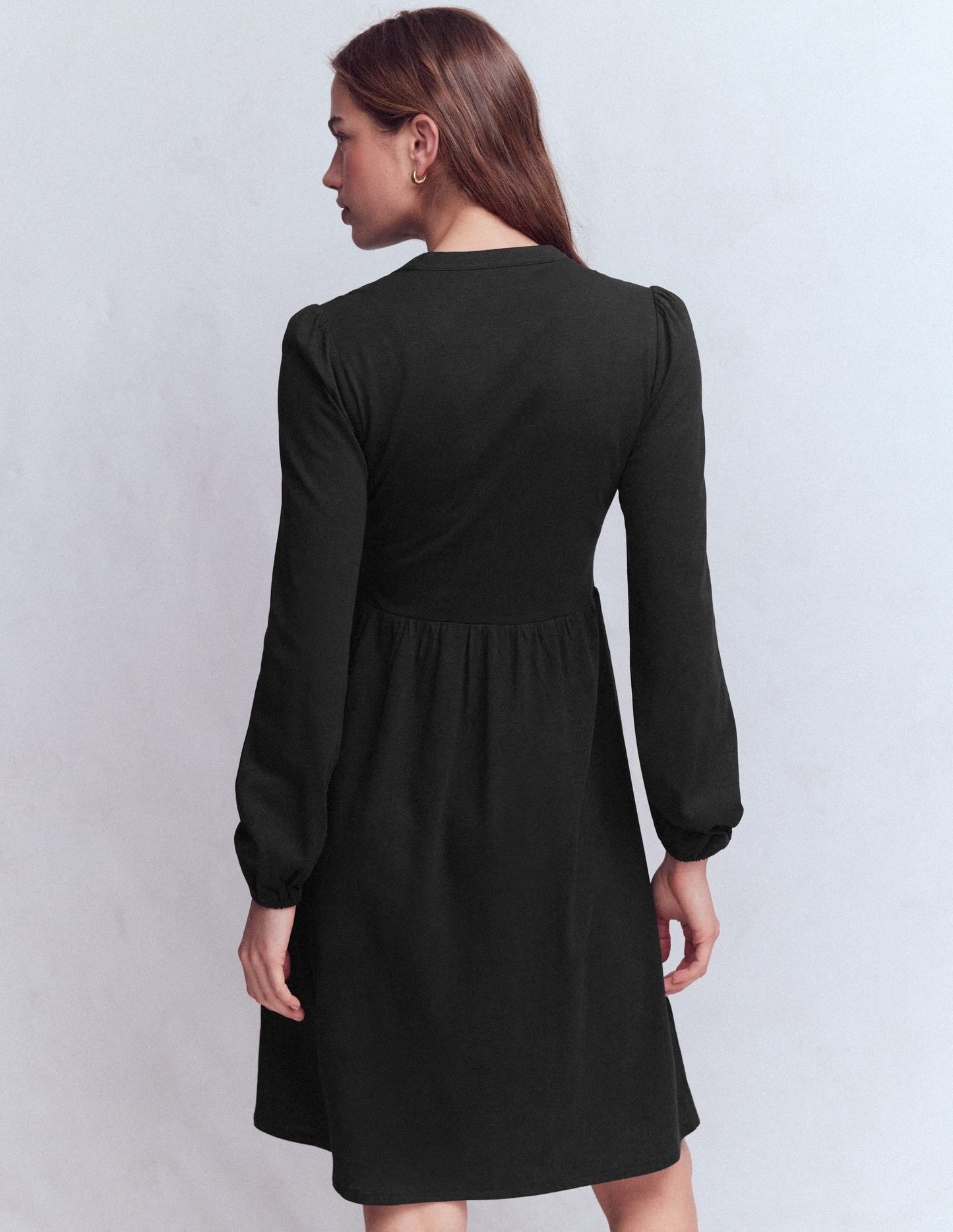 Amy Short Jersey Dress-Black