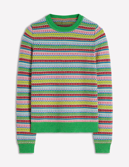 Edie Fair Isle Sweater-Multi, Heritage Geo