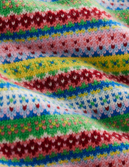 Edie Fair Isle Sweater-Multi, Heritage Geo