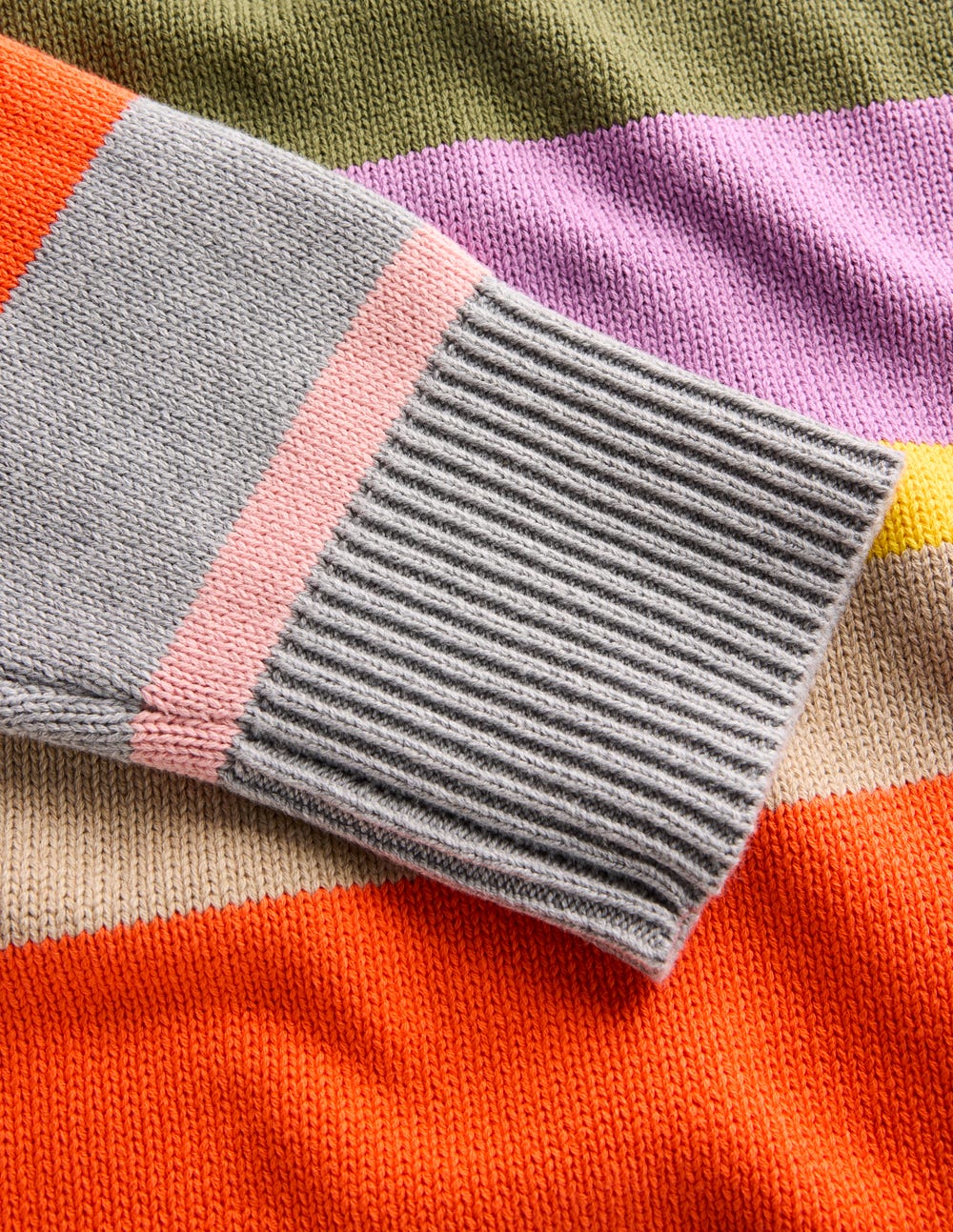 Lucy Relaxed Cotton Sweater-Mutli, Rainbow
