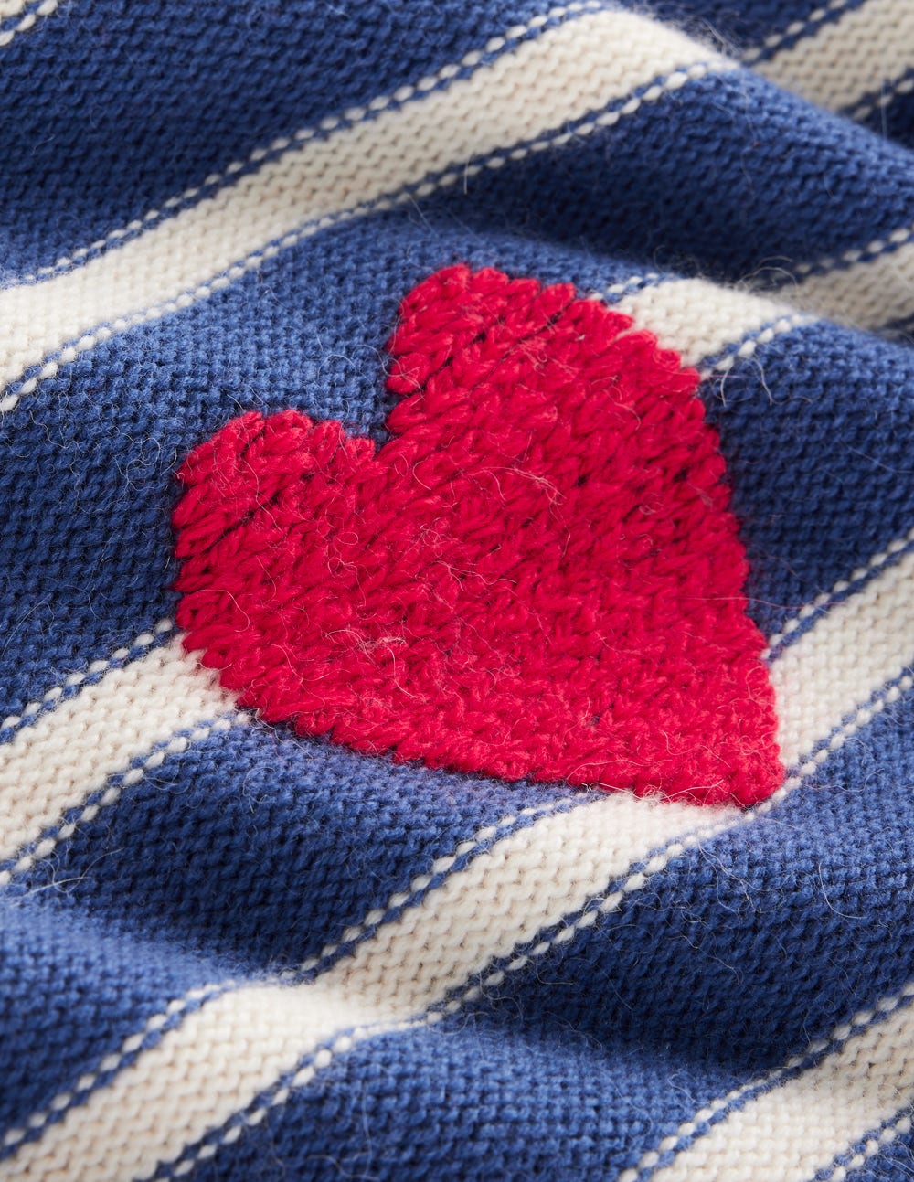 Isa Embroidered Sweater-Delft Blue Hearts