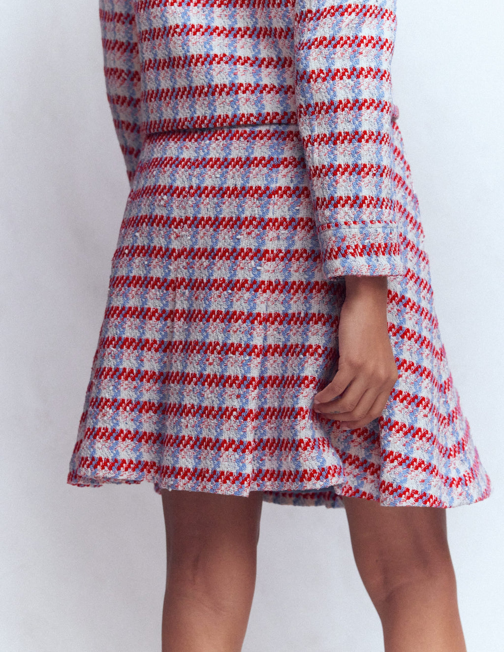 Flippy Textured Skirt-Pink Textured