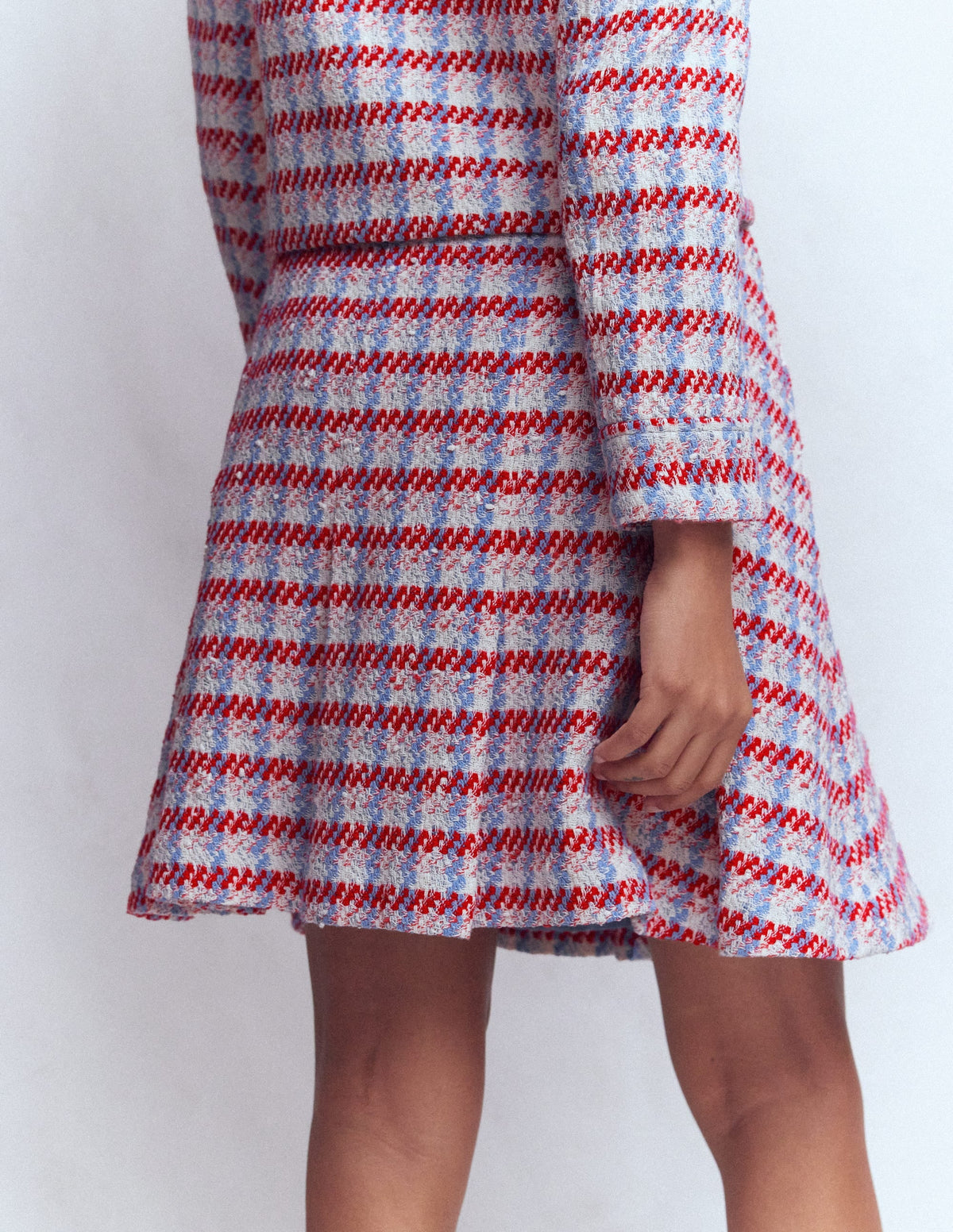 Flippy Textured Skirt-Pink Textured