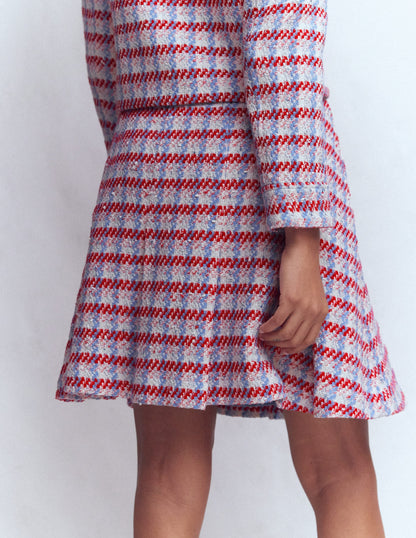 Flippy Textured Skirt-Pink Textured